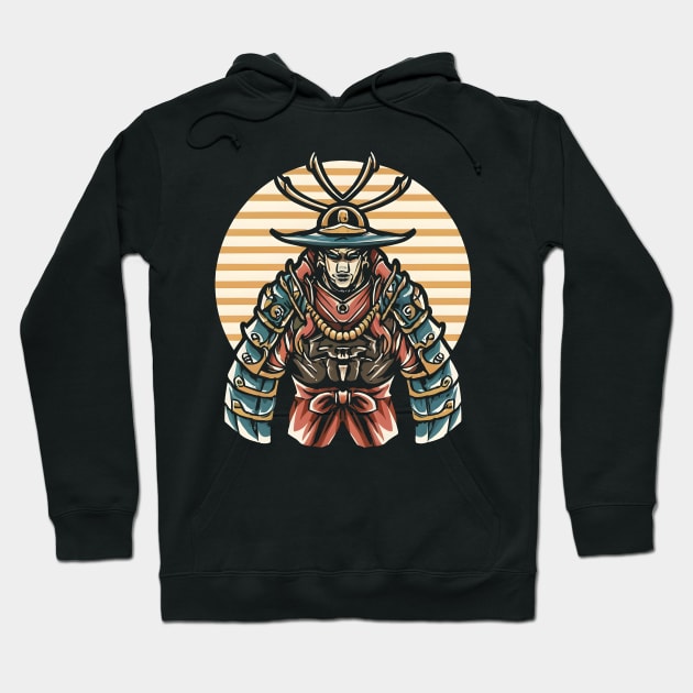 Japanese Samurai Hoodie by Ravenglow